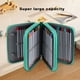 thumbnail image 5 of Estuche de gran capacidad para 72 lápices de colores, con tela resistente y múltiples bolsillos, ideal para guardar útiles escolares y tareas escolares. Aestivo | Verde | AESTIVO, 5 of 7