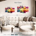 thumbnail image 3 of Elephant Stock Cloud Convergence Abstract Wall Art - Horizontal Multi Panel Canvas - Living Room Wall Decor - Abstract Multi Panel - Orange And Gray Decor - 36" x 22", 3 of 4