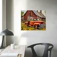 thumbnail image 4 of COMIO  Rustic Farmhouse Canvas Wall Art Old Car and Cattle with Barn Framed Canvas Art Farm Cow and Sunflowers Canvas Wall Art Decor for Living Room Brown Bedroom Bathroom Decor,, 4 of 5