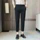 thumbnail image 3 of Pantalones de verano para hombre, pantalones de traje negros rectos para hombre, 9 pantalones cortos, ropa de trabajo, sastrería elegante, ropa clásica, oferta barata hasta 2024, 3 of 5
