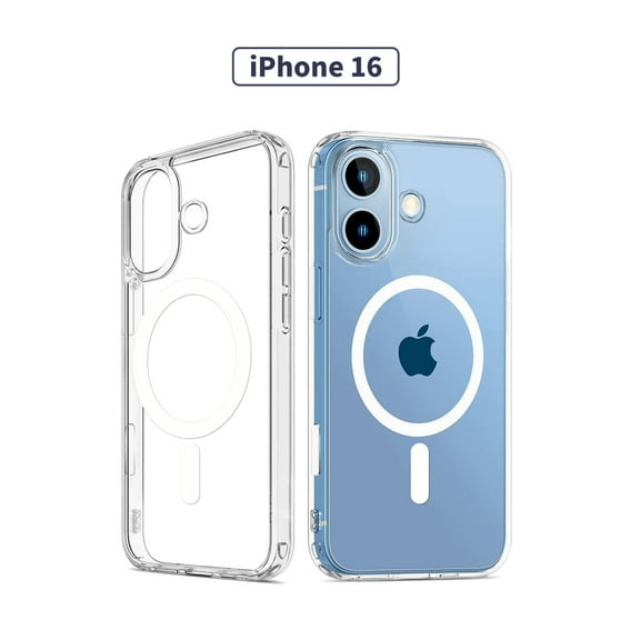 for iPhone 16 Case, Camera Control, Compatible with MagSafe, Shockproof Military-Grade Protection, Magnetic Phone Case for iPhone 16, Clear