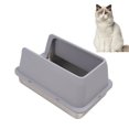 thumbnail image 1 of Stainless Steel Cat Litter Box with Lid, High Sided Large Metal Litter Box, Pet Kitty Litter Toilet Box Enclosed Kitty Litter Pan Anti Leakage Non Stick Easy to Clean, 1 of 7