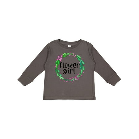 

Inktastic Flower Girl Rose Wreath Gift Toddler Toddler Girl Long Sleeve T-Shirt