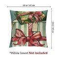 thumbnail image 4 of nygtbtfer Decorative Pillowcase Set of 2, Present Gifts Red Green Polka Dots Porch Outdoor Home Decor, Bells Winter Holiday Party White, 4 of 7