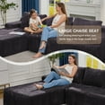 thumbnail image 6 of Hobestluk Modular Sectional Sofa Couches 108" L-Shape Couch 3 Seat Modular Sofa Memory Foam Sectional Couches for Living Room, Boneless Couch with Oversized Chaise (Grey, Left Facing), 6 of 9