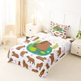 thumbnail image 5 of Erosebridal Funny Capybara Twin Sheet Sets,Cartoon Ribbon Bows Bedding For Girls Kids 3 Pieces, 5 of 6