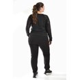 thumbnail image 3 of Conjunto de pants con lentejuela Roman Fashion /Tallas Extras, 8049 (Negro) negro 42, 3 of 7