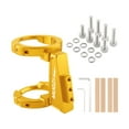thumbnail image 1 of DYNWAVECA Adjustable Clamp Bike Front Bag Holder Adapter Folding Bike Front Mount Easy Installation Folding Bikes Fronts Rack Adapter Gold, 1 of 9