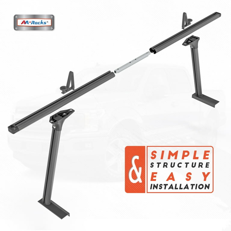 AA Racks Model APX25 Lite Extendable Aluminum Truck Ladder Rack Adjustable Pick Up Ladder Rack No Drilling Required Black Walmart