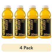 (4 pack) vitaminwater Energy Tropical Citrus Flavored Water Beverage Bottle, 20 fl oz
