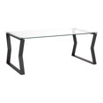 thumbnail image 1 of Home Gear Table Basse Ark Moderne en Métal avec Plateau en Verre Trempé Noir, 1 of 3
