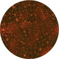 thumbnail image 1 of Ahgly Company Machine Washable Indoor Round Transitional Saddle Brown Area Rugs, 7' Round, 1 of 7