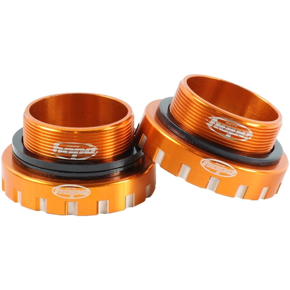 Hope BSA30 Threaded Bottom Bracket - 68/73/83/100/120mm, For 30mm Spindle, Stainless, Orange