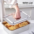 thumbnail image 6 of 4 Inch Extra Deep Lasagna Pan with Lid, 11.6x15.6 Inch 9.2QT Large Stainless Steel Nonstick Lasagna Baking Roasting Dish Pan for Oven(L, 1 Pack), 6 of 6