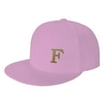 thumbnail image 1 of ZICANCN Alphabet F Pattern Baseball Caps, Trucker Hats for Men And Women, Adjustable Breathable Flat Caps, Pink, 1 of 6