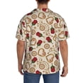 thumbnail image 3 of Balery Valentine'S Day Rose Camisa Casual de Manga Corta con Botones para Hombre, Texturizada, Estilo Cubano, para Playa, Verano-X-Large, 3 of 5