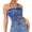 Dark Blue, variant on Qiopertar Denim Bustier Tops for Women Washed Strapless Slim Corset Tank Tops Summer Casual Fashion Beach Vacation Boho Wrap Bodice, Light Blue XS