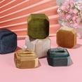 thumbnail image 4 of New Velvet Jewelry Box Octagonal Ring Box Double Ring Box Wedding Ring Box with Detachable Lid Jewelry Organizer Storage blue1, 4 of 6