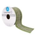 thumbnail image 4 of Celebrate It 1.5'' x 3yd. Moss Green Wired Woven Ribbon, 4 of 4