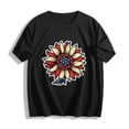 thumbnail image 4 of Vetsdori Red White and Blue T Shirts for Women American Flag Short Sleeve Pullover Summer USA Years Anniversary July 4th Graphic,Fashion Independence Day Womens T-shirts Casual, 4 of 5