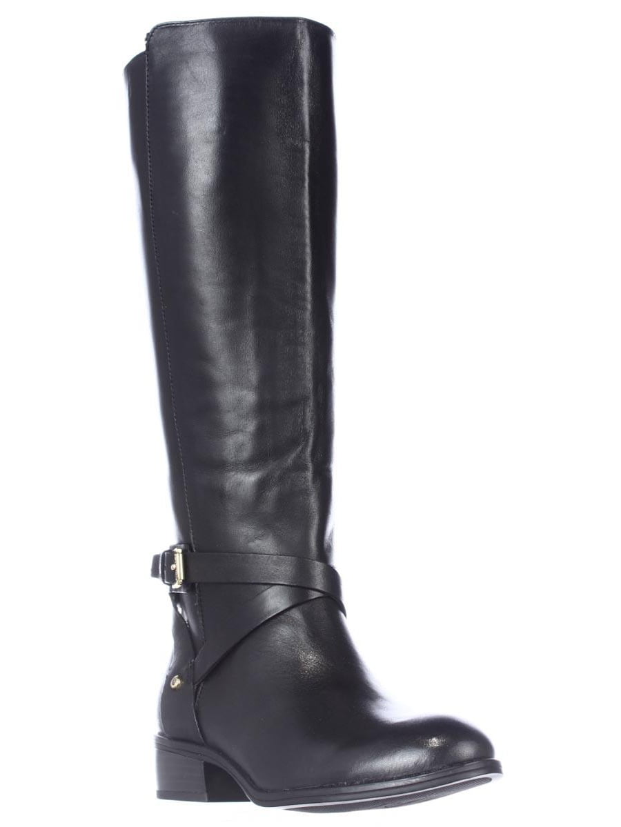 Womens Lauren Ralph Lauren Mariah Cross Strap Riding Boots - Black -  