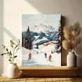 thumbnail image 6 of Skiing Scene Canvas Print/Wall Art， Suitable for Living Room， Bedroom， Office， Hotel， and Ski Lodge Decoration., 6 of 8