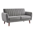 thumbnail image 2 of Home Meridian Mid-Century Modern Velvet Upholstered Living Room Sofa in Grey Flannel, 2 of 3