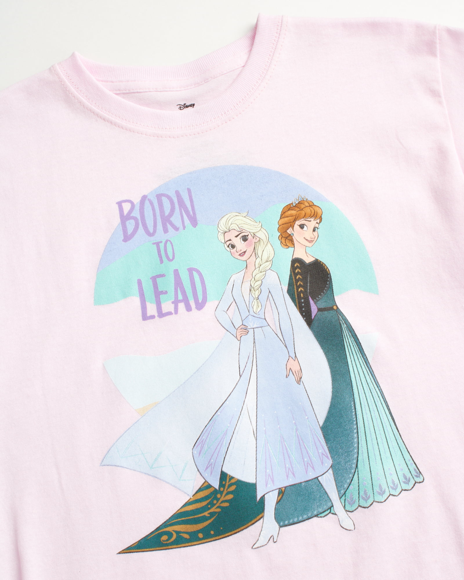 Elsa Sleeve Frozen Toddler Pack T-Shirts and Shirt Short Anna 4 Disney Girls\' -