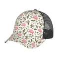 thumbnail image 7 of Picia Rose Flowers Pattern Trucker Hat,Baseball Cap,Sun Protection Cap,Stylish Headwear,Leisure Cap,Outdoor Sports Cap, 7 of 7