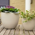 thumbnail image 3 of Root & Vessel Bola Round Planter, Bone, 9", 3 of 4