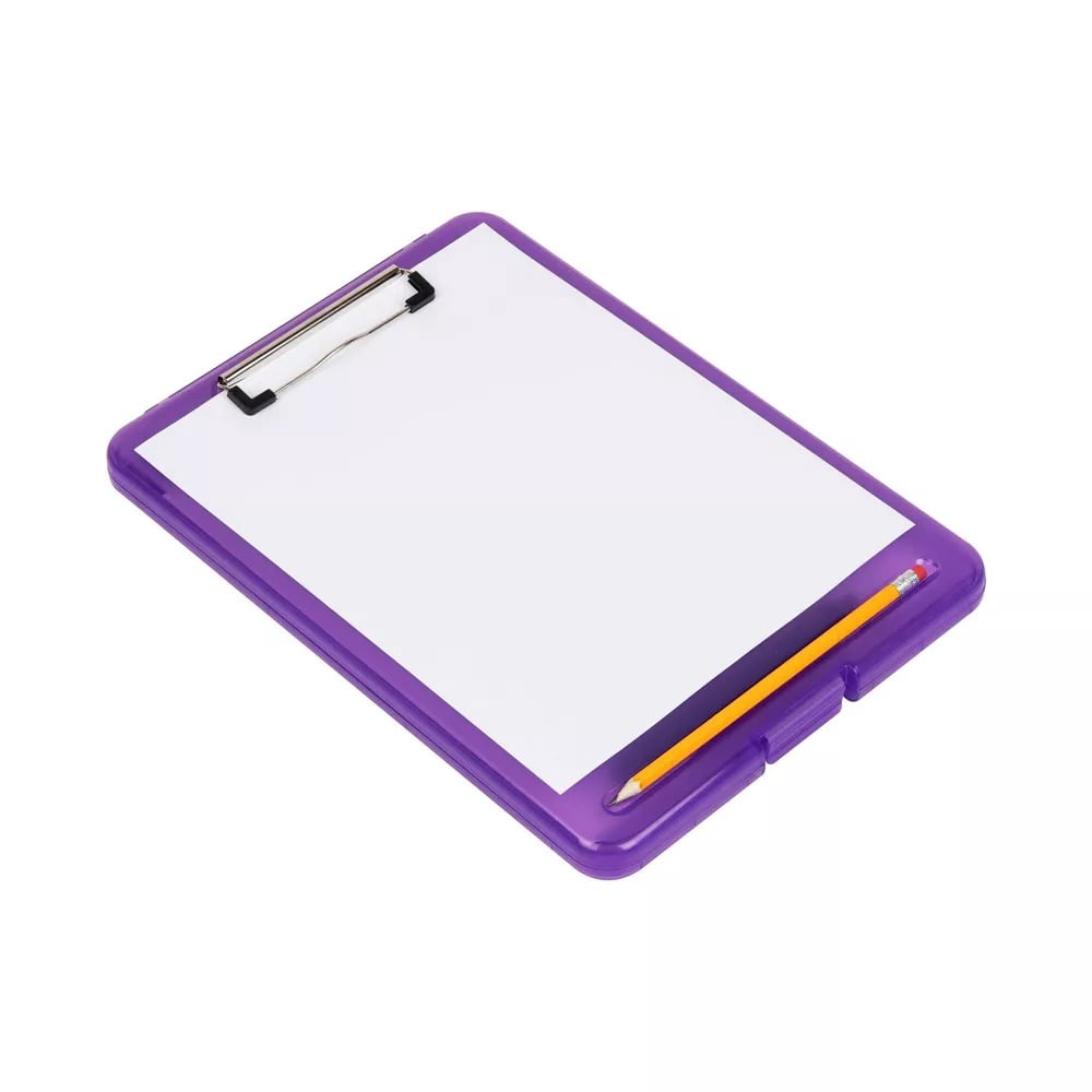 6pk Plastic Clipboard Letter Storage Translucent