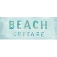 thumbnail image 2 of Nai, Danhui 18x10 Gold Ornate Wood Framed with Double Matting Museum Art Print Titled - Beach Cottage Sign, 2 of 4