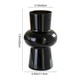 thumbnail image 3 of Black Glass Lantern Vase, Nordic Minimalist Style Hydroponic Flower Vase for Table Centerpiece, Modern Home Decor for Living Room Desk or Dining Table, 3 of 6