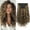 6H12#, variant on 16 Inch Curly Clip in Hair Extensions 4 count Hair Extensions Clip ins Light Blonde with Beige Hair Extensions for Women(4Pcs,16Inch,60/22#)