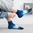 thumbnail image 2 of Pofeuu Blue Glitter Sparkles Print 30cm Socks, Adult Running Hiking Socks for Youth and Adult, 2 of 7