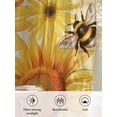 thumbnail image 6 of Sheer Curtains 45 Inch Length 2 Panels Set for Kitchen, Sunflower Semi Sheer Curtains for Windows, Yellow Floral Elegant Pastoral Flowers Rustic Voile Window Treatments Rod Pocket Curtain, 6 of 7