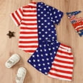 thumbnail image 4 of Ruyang Toddler Independence Day Outfit Kid Boys Girls 2 Pcs American Flag Patriotic Set Boys Baby Red White Blue USA Clothes, 4 of 6