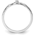 thumbnail image 2 of Solid 14k White Gold Polished Fancy Diamond Ring - Ring Size 7.0 Natural Diamonds - 1.5gm, 2 of 8