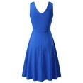 thumbnail image 2 of Haute Edition Women's Sleeveless Scoop Neck A-Line Skater Jersey Dress with Plus, 2 of 4