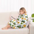 thumbnail image 4 of Cartoon Tractors Hay Bales White Pattern Blanket Hoodies for Kids 6-13YR Oversize Wearable Blanket Hoodies for Boys Girls Teens, 4 of 7