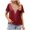 Wine, variant on gakvbuo Womens Tops!Fashion Women's Summer V-Neck Lace Patchwork Short Sleeve Sexy Top Blouse