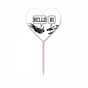 b dinosaur greeting b Toothpick Flags Heart Lable Cupcake Picks