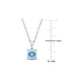 thumbnail image 2 of 1.50 Carat (Ctw) Princess-Cut Blue Topaz Solitaire Pendant Necklace in Sterling Silver with Chain, 2 of 4