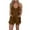Brown, variant on Plus Size Rompers for Women Summer V Neck Backless Overall Shorts Loose Casual Short Jumpsuits with Pockets Loose Jumpsuits for Women Black S