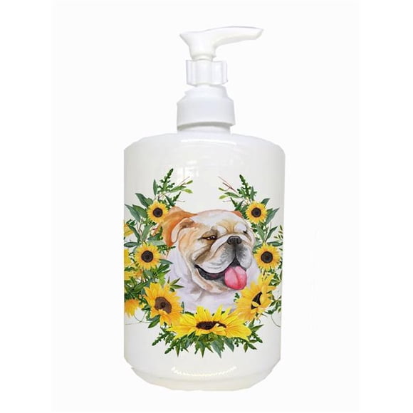 English Bulldog Ceramic Soap Dispenser
