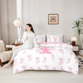 thumbnail image 5 of Castle Fairy Girls Monogrammed Letter 7-Piece Twin Bedding Sets,Pink Bow Bedding Comforter Set,Dreamy Princess Breathable Sheet Sets,Super Cozy Room Decor, 5 of 7