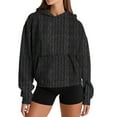 thumbnail image 7 of Guieoi Hoodies for Women Plus Size on Clearance Women's Oversized Sweatshirts Long Sleeve CrewNeck Side Zipper Pullover 2025 Fall Trendy Clothes Black Black*Friday/Cyber*Monday Clearance, 7 of 7