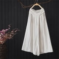thumbnail image 2 of Xiaoxatg Women's Pants, Plus Size Pants for Women Skirt Style Loose Summer Wide Leg Trousers with Relaxed Fit and Comfortable Waist Beige XXXL, 2 of 8