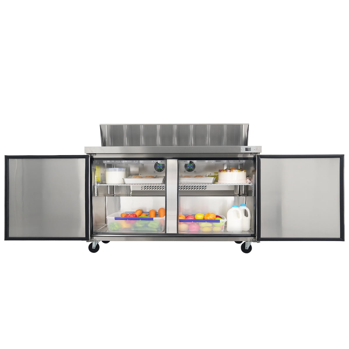 Camellia River 60" Prep Table Refrigerator for Pizza & Sandwich Preparation