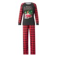 thumbnail image 2 of Parent-Child Christmas Nightclothes, Long Sleeve Round Neck Car Print Tops Trousers Suit for Adults Kids / Baby Romper, 2 of 10